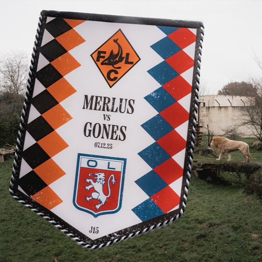 Fanion vintage lorient-ol